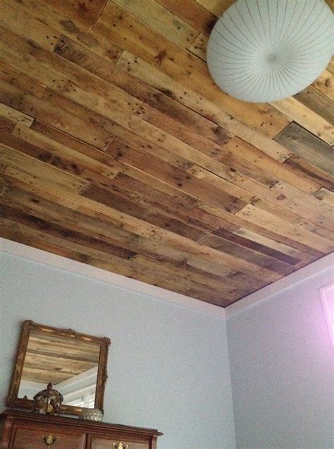 Wood Pallet Ceilings Pallet Ceiling Love This Idea Master Bedroom