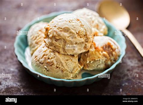Salted Caramel Toffee Ice Creams Stock Photo Alamy