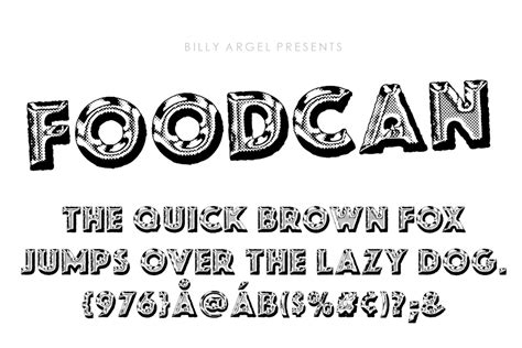 FOODCAN Font Billy Argel Fonts FontSpace