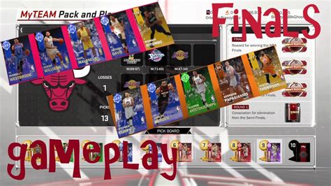 Nba 2k18 Myteam Pack And Playoffs Finals Pick Board 9 Gameplay Youtube