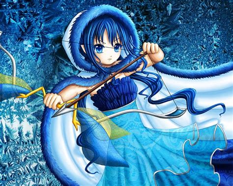 Break The Ice Hood Dress Bow Arrow Bow And Arrow Anime Anime Girl Weapon Hd Wallpaper
