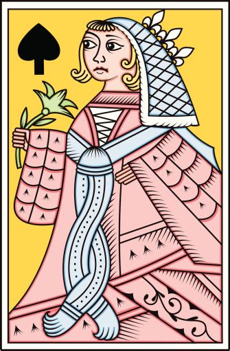 french queen of spades playing card stok vektör sanatı and kız kartı‘nin daha fazla görseli kız