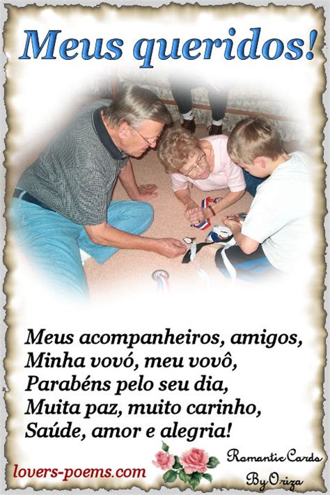 A vocês que nos cercam de muito carinho, de muito amor, que nos fazem todas as vontades. Mensagem do dia dos avos - Imagui