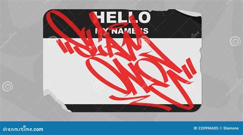 Graffiti Style Outdoor Sticker Hello My Name Is With Some Street Art Urban Lettering Vector