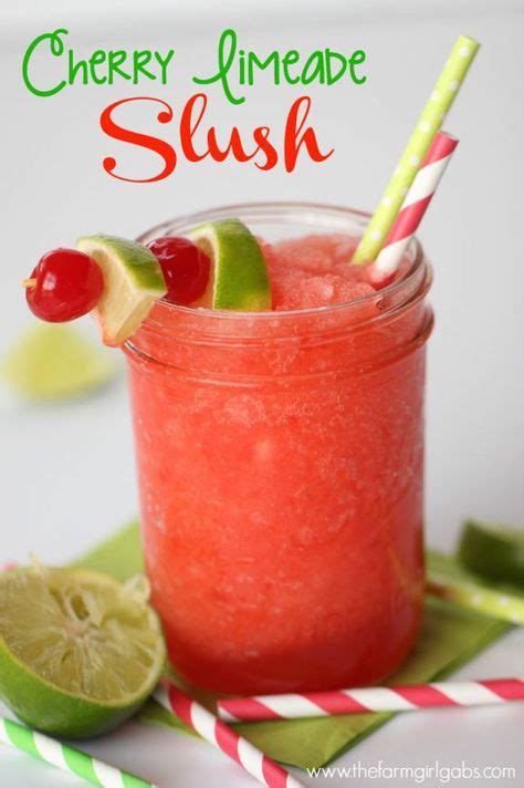 Cherry Limeade Slush Recipe Slush Recipes Non Alcoholic Drinks