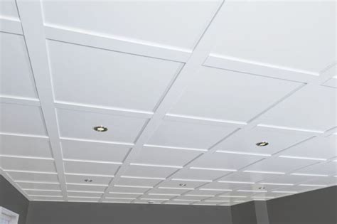 Getting started with your drop ceiling installation project. White Embassy Suspended Ceiling Kit 80 sq/ft | Basement ...
