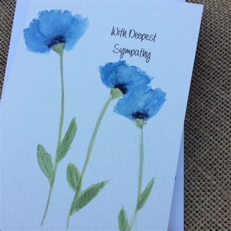 Sympathy Card Watercolor Sympathy Card Condolence Card One Etsy