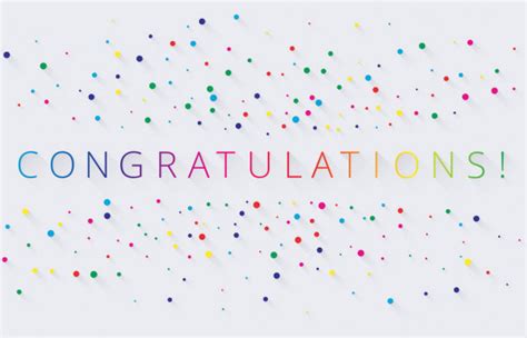 Congratulations Banner With Colorful Confetti — Stock Vector