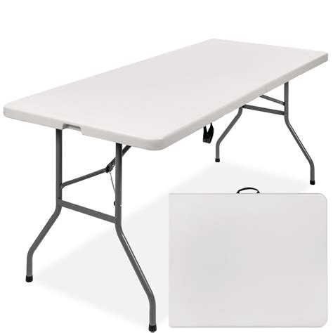 6ft Portable Folding Plastic Dining Table W Handle Lock Best Choice