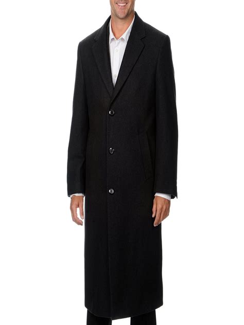 Men Black Wool Long Coat Men Jacket Mauvetree