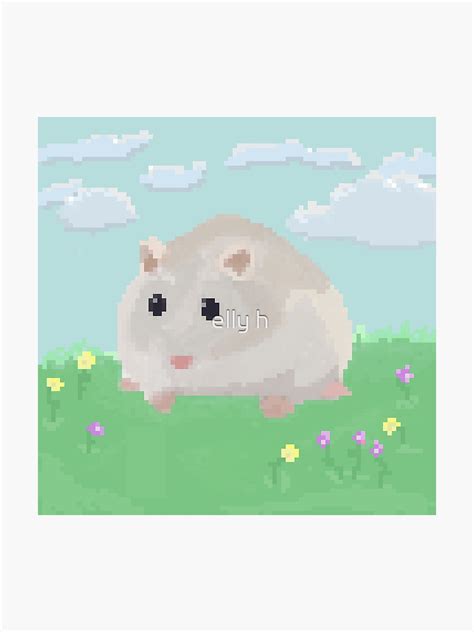 Hamster Pixel Art Sticker For Sale By Epicellysart Redbubble