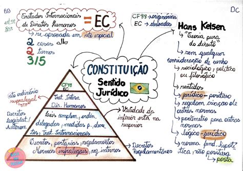 Mapa Mental Sobre Piramide Jurídica Hans Kelsen Hierarquias Direito