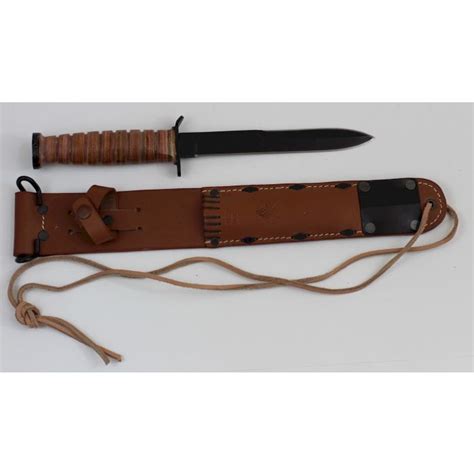 American M3 Fighting Trench Knife Wwii And M6 Leather Sheath