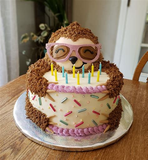 Animal Birthday Cakes Sloth Birthday Creative Birthday Cakes Cute