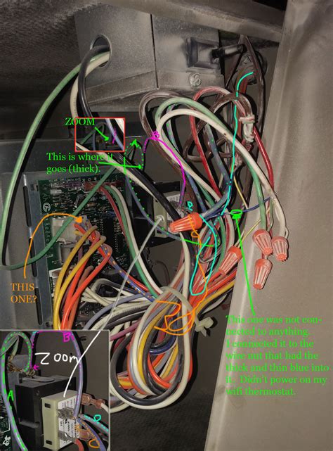 Blue wire finally, we have the blue wire, which should be marked as c. c stands for common here and it also happens to be one of the most common causes for confusion during the wiring. Wifi Thermostat C Wire Help - Home Improvement Stack Exchange