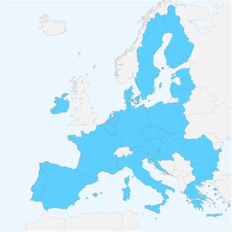 Gedetailleerde Kaart Van Europa Met Grenzen Van Landen Van De Europese