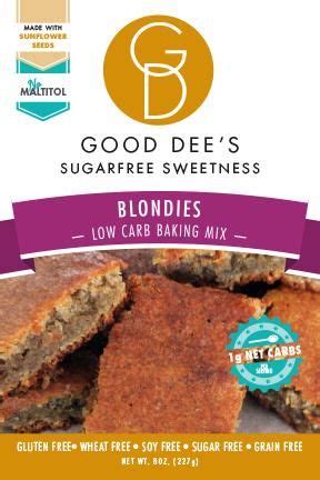 Is a dessert that is 0.5g net carbs per serving near enough zero for you? Good Dee's Blondies Mix - Keto Friendly, Low Carb, Diabetic Friendly, Sugar Free | Low carb ...