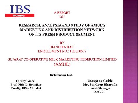 Internship At Amul Final Ppt Ppt