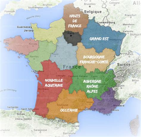 Téléchargez ici les fonds de cartes des nouvelles régions de france. France/Monde | Les nouveaux noms des régions de France