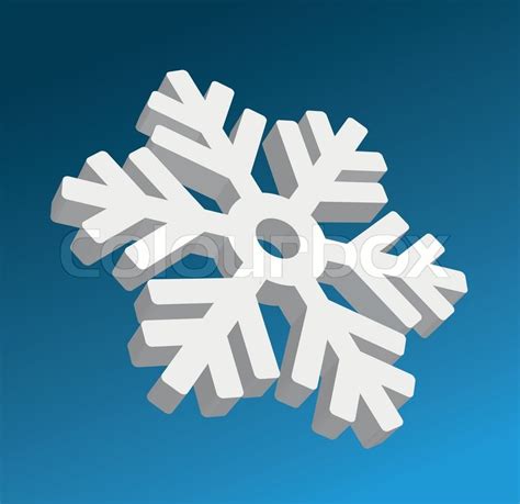 3d Snowflake Stock Vector Colourbox