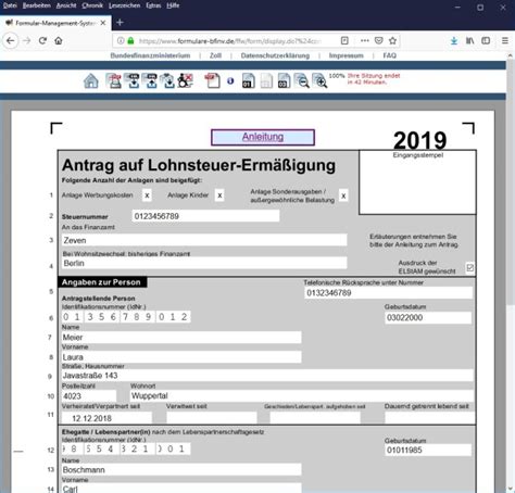 Gehen sie kein risiko ein, wirken sie nicht frech oder zu fordernd und bedanken sie sich für die bearbeitung ihres antrags. Antrag auf Lohnsteuer-Ermäßigung 2019 (PDF-Vorlage ...