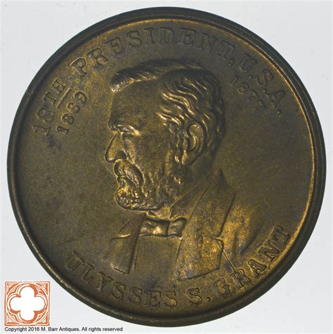 Ulysses S Grant 1869 1877 18th President Usa Commemorative Token