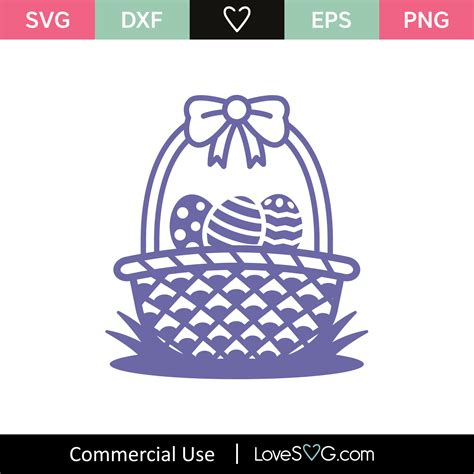 Easter Basket SVG Cut File - Lovesvg.com