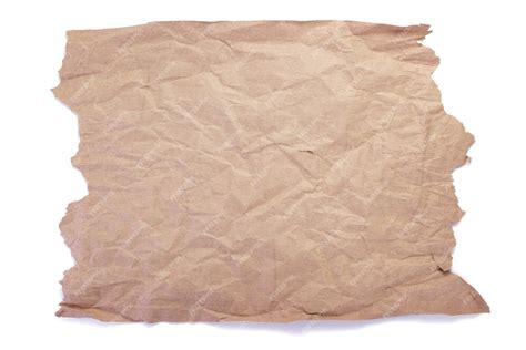 Premium Photo Piece Of Wrinkled Or Crumpled Paper Texture Isolated On