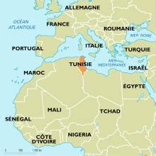 Géographie et routes principales avec les cartes et intinéraires. Tunisie - Carte du monde - Arts et Voyages