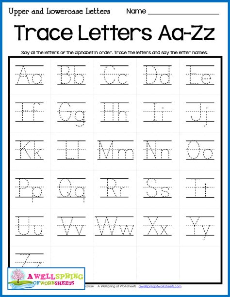 Tracing Lowercase Letters For Preschool Tracinglettersworksheets