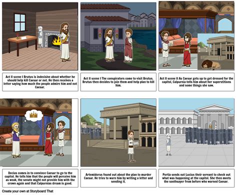 Julius Caesar Act Ii Storyboard By E0b2a737