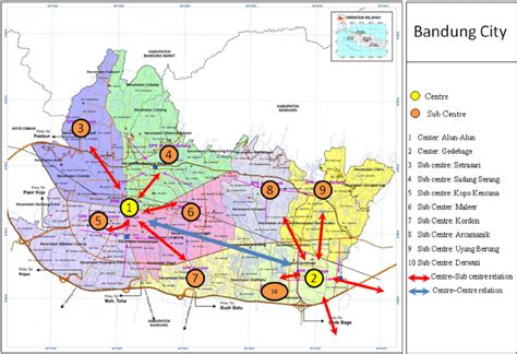 The Spatial Structure Of Bandung City Source Rtrw Kota Bandung 2011