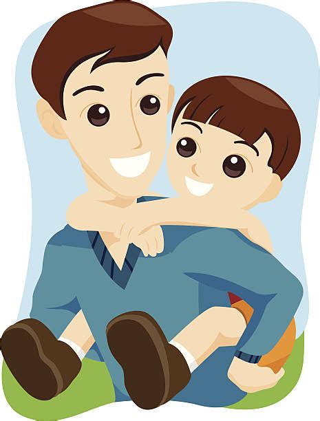 Dad Hugging Son Cartoon Clipart Full Size Clipart 3512994 Pinclipart