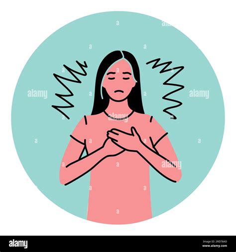 Trauma Healing Meditation Black Line Icon A Woman Doing Breathing