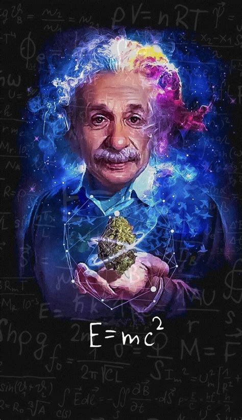 Albert Einstein With Weed Art Musik Wallpaper Math Wallpaper