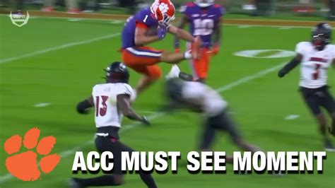 Shipley Hurdles Defender For Explosive Touchdown Acc Must See Moment