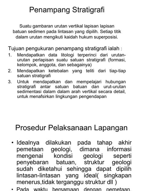 Penampang Stratigrafi Pdf