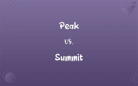 Peak Vs Summit Know The Difference