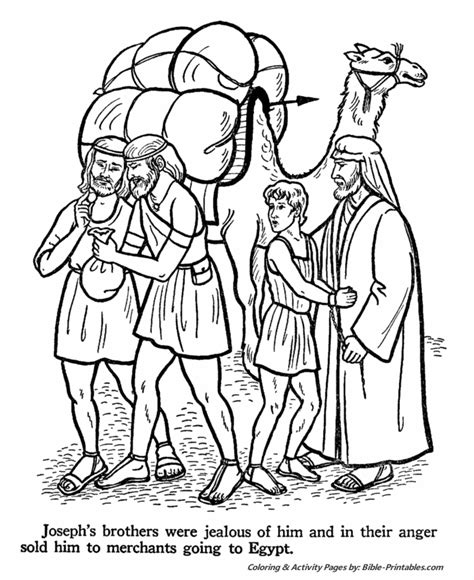 Joseph sold into bondage - Old Testament Coloring Pages | Bible-Printables