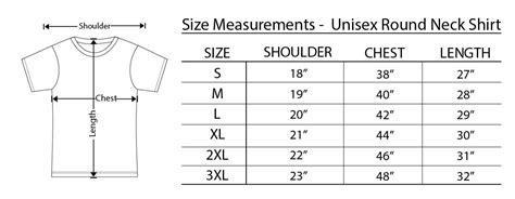 Shirt Size Chart Us Uk Printable Pdf Free Download