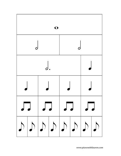 Note Values Sample Piano With Lauren