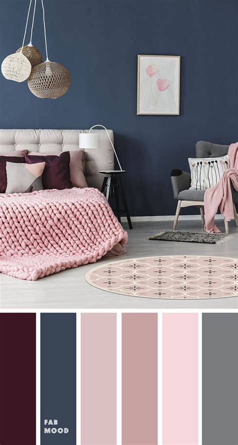 Beautiful Bedroom Color Scheme Purple Pink Navy Blue