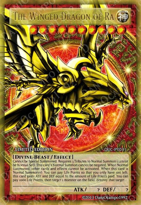 The Winged Dragon Of Ra Yugioh Dragon Wings Custom Yugioh Cards