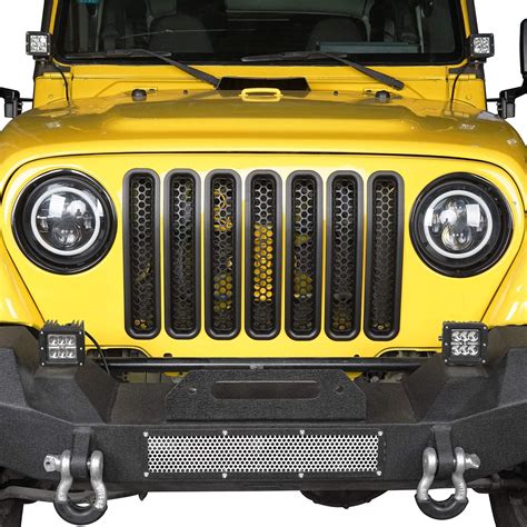 Front Grill Inserts For 1997 2006 Jeep Wrangler Tj Offgrid Store