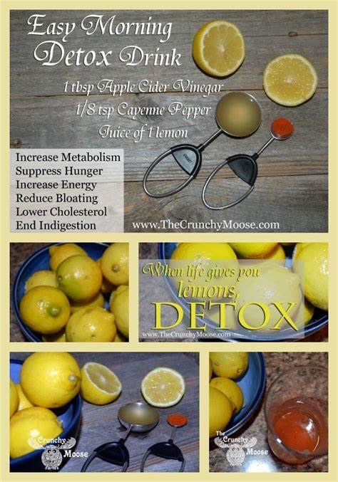 Easy Morning Lemon Detox With Lemons Apple Cider Vinegar Cayenne