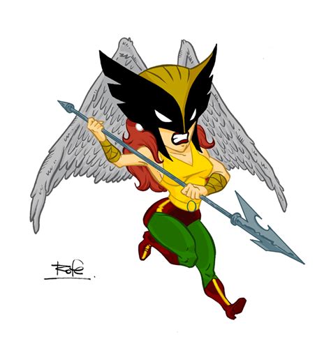 Hawkgirl By Rofelogos Hawkgirl Chibi Superhero