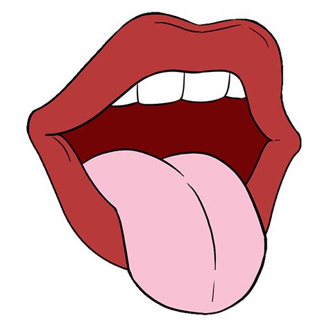 How To Draw A Mouth And Tongue Really Easy Drawing Tutorial Drawing Tutorial Easy Mouth