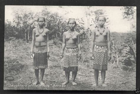British North Borneo Nude Dayak Girls Malaysia Ca 1910 EBay