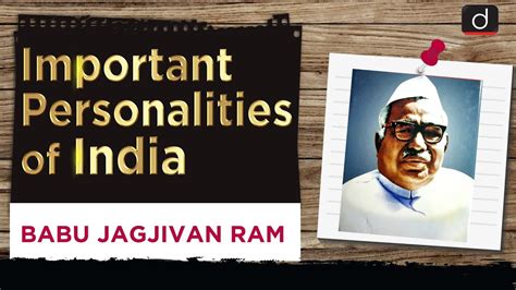 Important Personalities Of India Babu Jagjivan Ram Youtube
