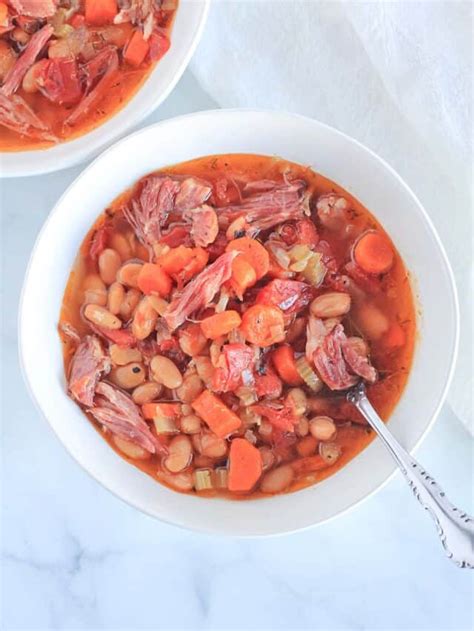 Instant Pot Ham And Bean Soup Finished With Salt